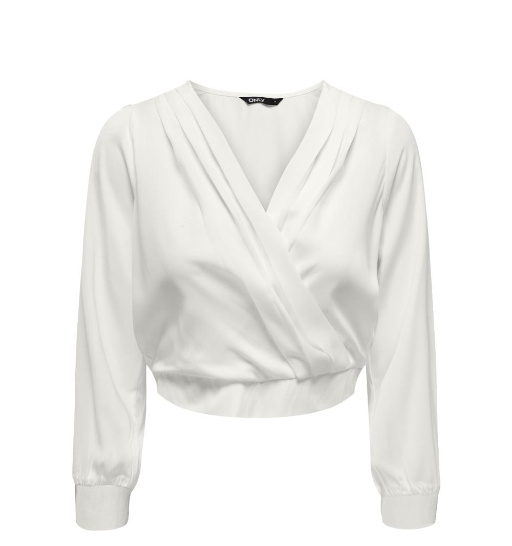 Only onljenny l/s wrap top ptm blanco