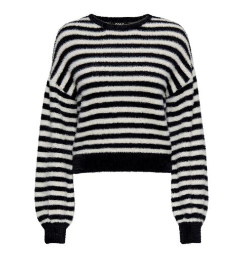 Only noos onlpiumo l/s pullover knt noos negro