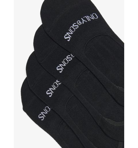 Only & sons noos onslester invisible sock 4-pack noos negro