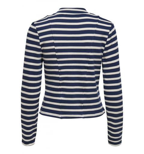 Only onlanetta life l/s stripe blazer swt blanco