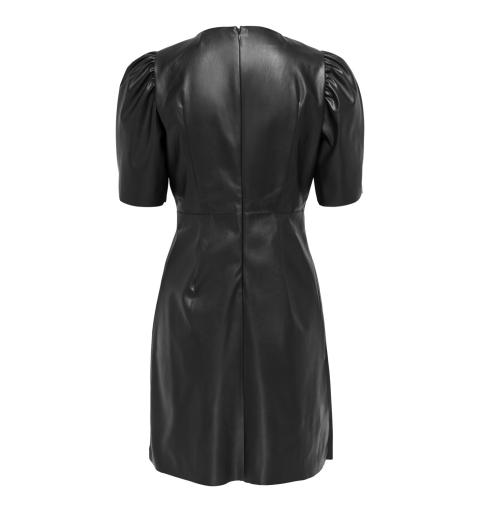 Only onllauren faux leather dress otw negro