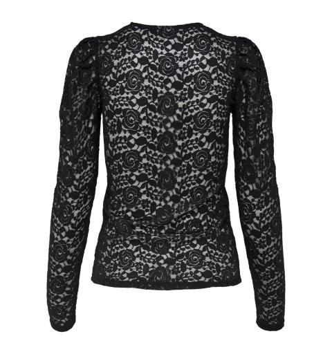 Jdy jdykim l/s puff sleeve lace top jrs negro