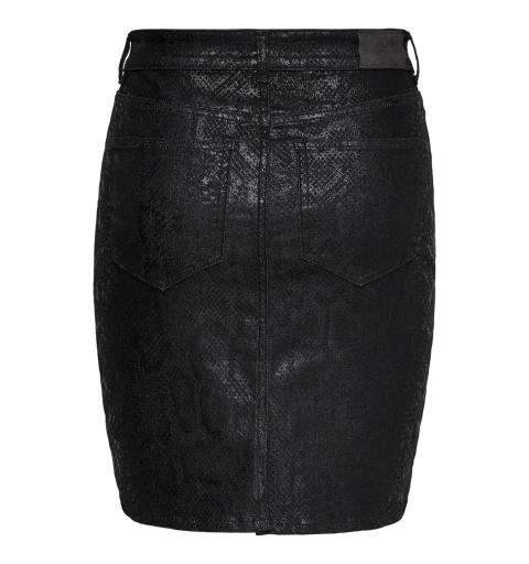 Only onlwilber life snake pencil dnm skirt negro