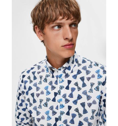 Selected slhregrex-levy shirt ls b blanco