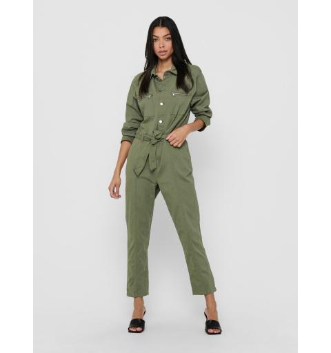 Jdy jdysophie life utility jumpsuit ankl pnt verde oscuro