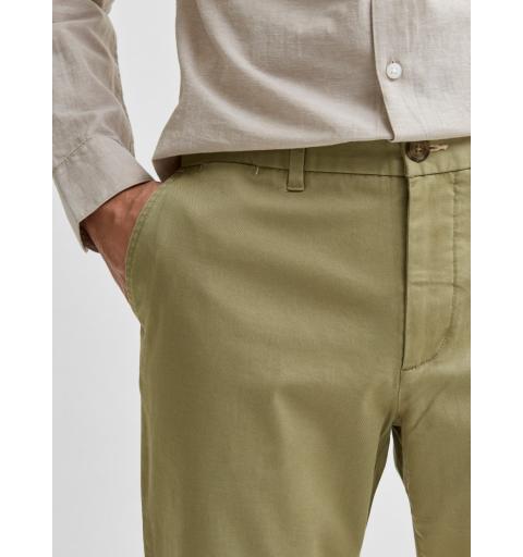 Selected slhslim-yorick pants w verde