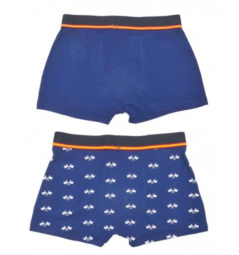 Spagnolo hombre pack boxers punto 1916 marino