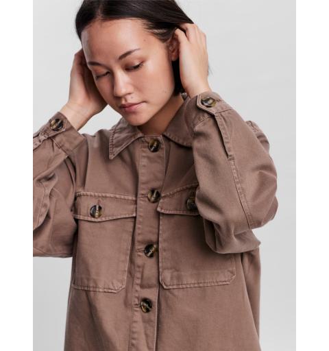 Veromoda vmneya oversized shirt jacket marron