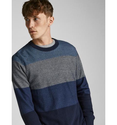 Jack&jones jorfinn knit crew neck sn marino