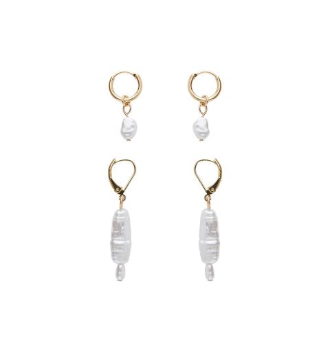 Pieces pchua 2-pack hoop earring oro