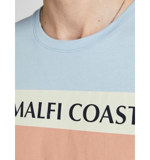 Jack&jones jormagazine tee ss crew neck ln celeste