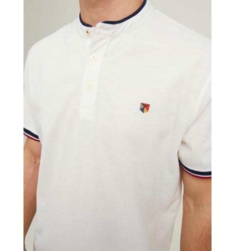 Jack&jones noos jprbluwin mao polo ss ln blanco