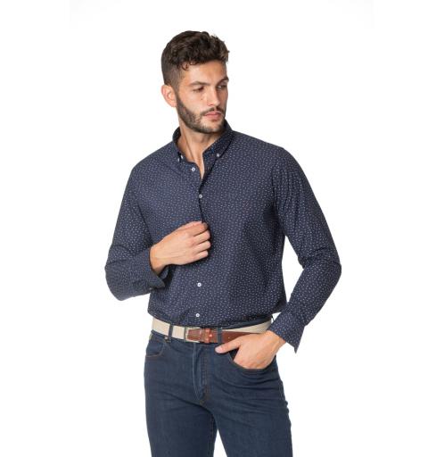 Spagnolo hombre cm c/boton estampada 1644 marino