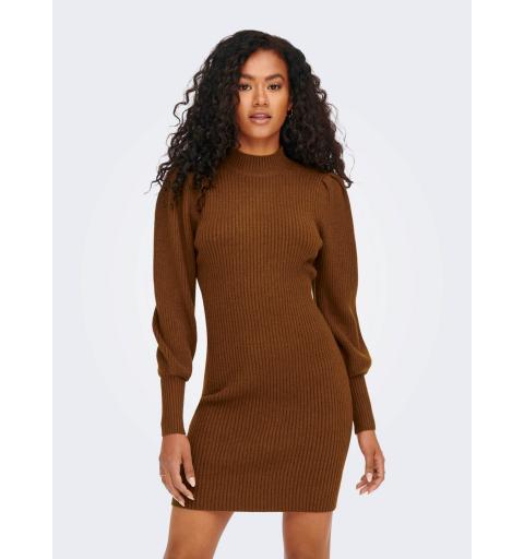 Only noos onlkatia l/s dress knt noos marron