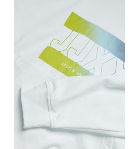 Jj mujer jxmilla rainbow ls relaxed sweat hood blanco