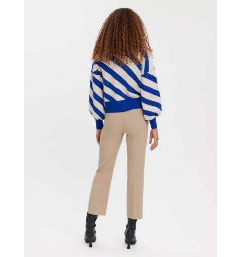 Veromoda vmlabi stripe ls mockneck blou. rep2 lcs azul