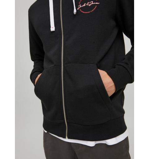 Jack&jones jjstamp zip hood small negro