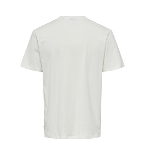 Only & sons onsseb reg bw photoprint ss tee blanco