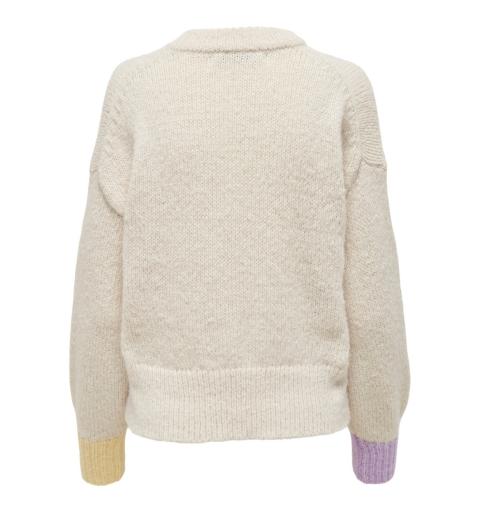 Only onlanna l/s pullover knt beige