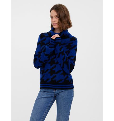 Veromoda vmkimberly  ls roll neck blouse azul