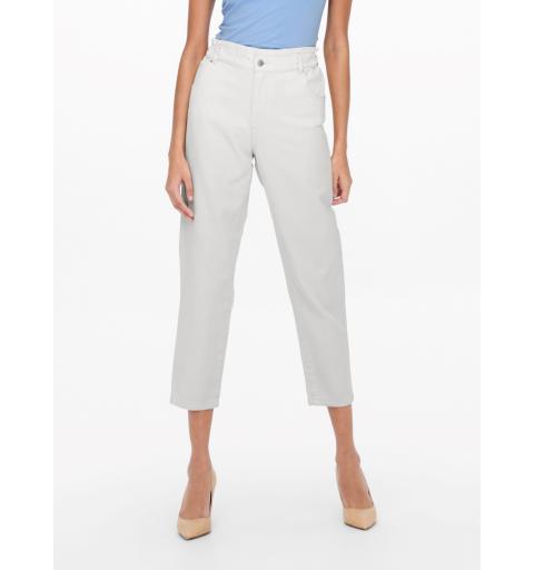 Jdy jdyzizzy loose hw crop pant pnt blanco