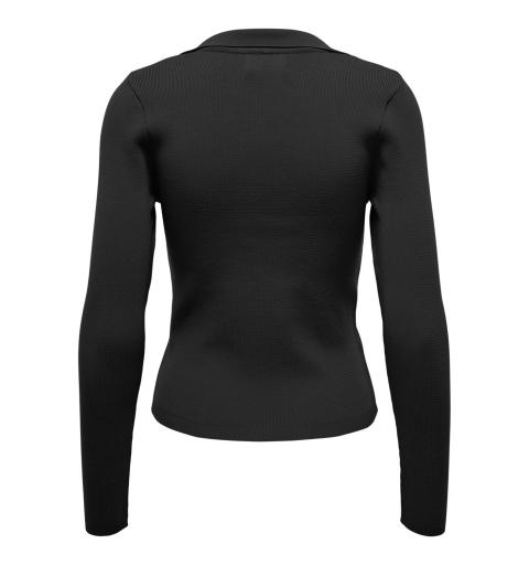 Only onlmelek ls v-neck collar cc knt negro