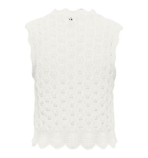 Only onlluna life sl o-neck tank knt blanco