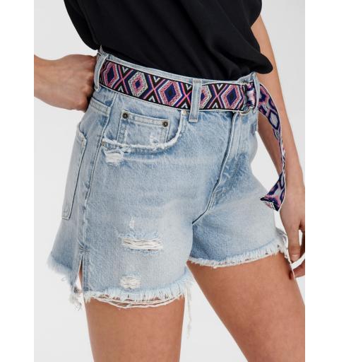 Only onlrobyn ex hw st vintage dnm shorts dot denim claro