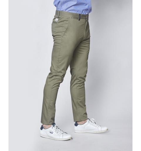 Spagnolo hombre pt 0688 chino slim estampado verde