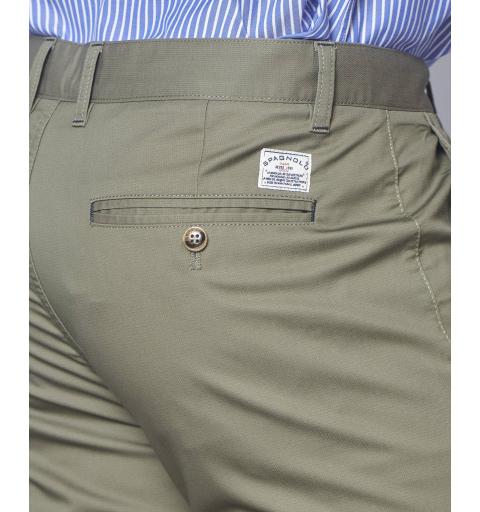 Spagnolo hombre pt 0688 chino slim estampado verde