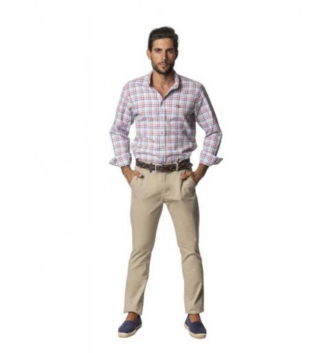 Spagnolo hombre pt 0688 chino slim estructura beige