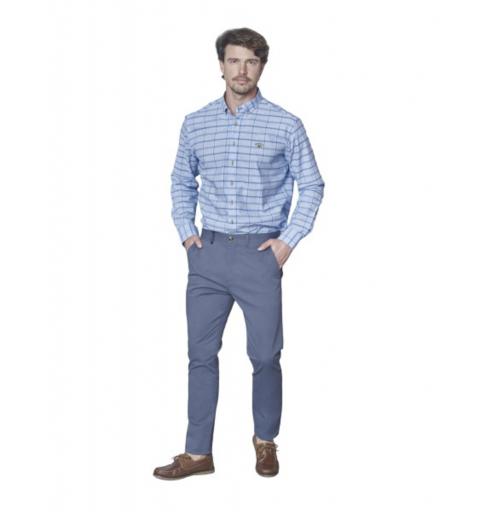 Spagnolo hombre pt 0688 chino slim estructura azulon