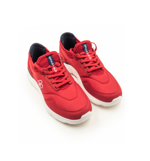 Spagnolo hombre zapatilla deportiva 2895 rojo