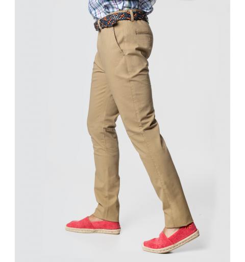 Spagnolo hombre pt 0688 chino slim estructura tostado