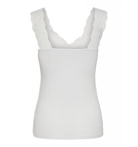 Pieces noos pcbarbera lace top noos bc blanco