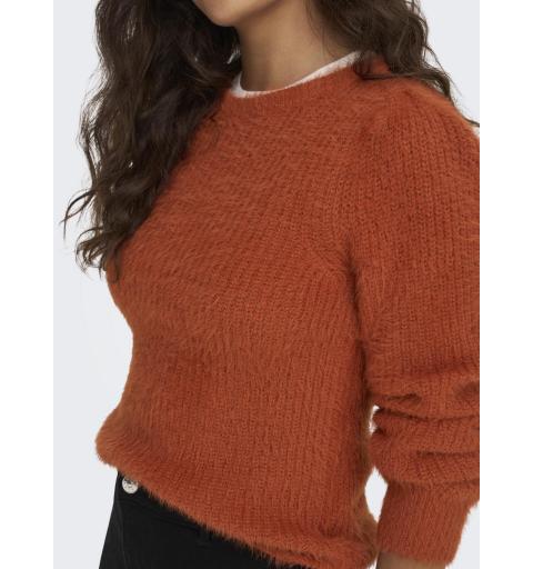 Jdy jdyjola mia l/s o-neck puff pullover knt caldera