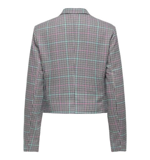 Only onladison l/s crop check blazer tlr marron