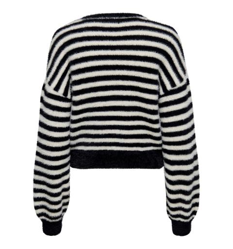 Only noos onlpiumo l/s pullover knt noos negro