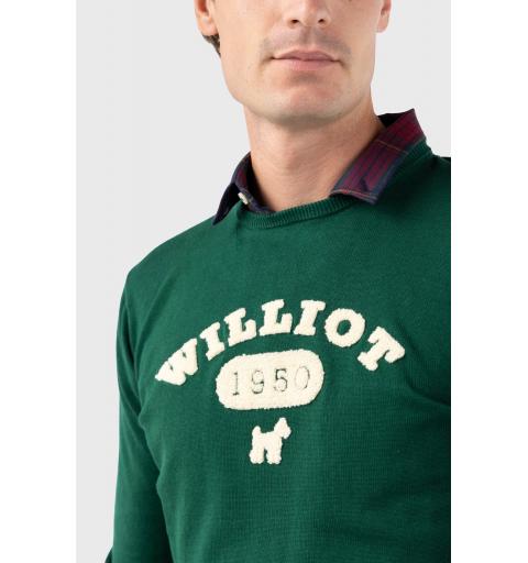 Williot jersey 1950 tejido toalla verde