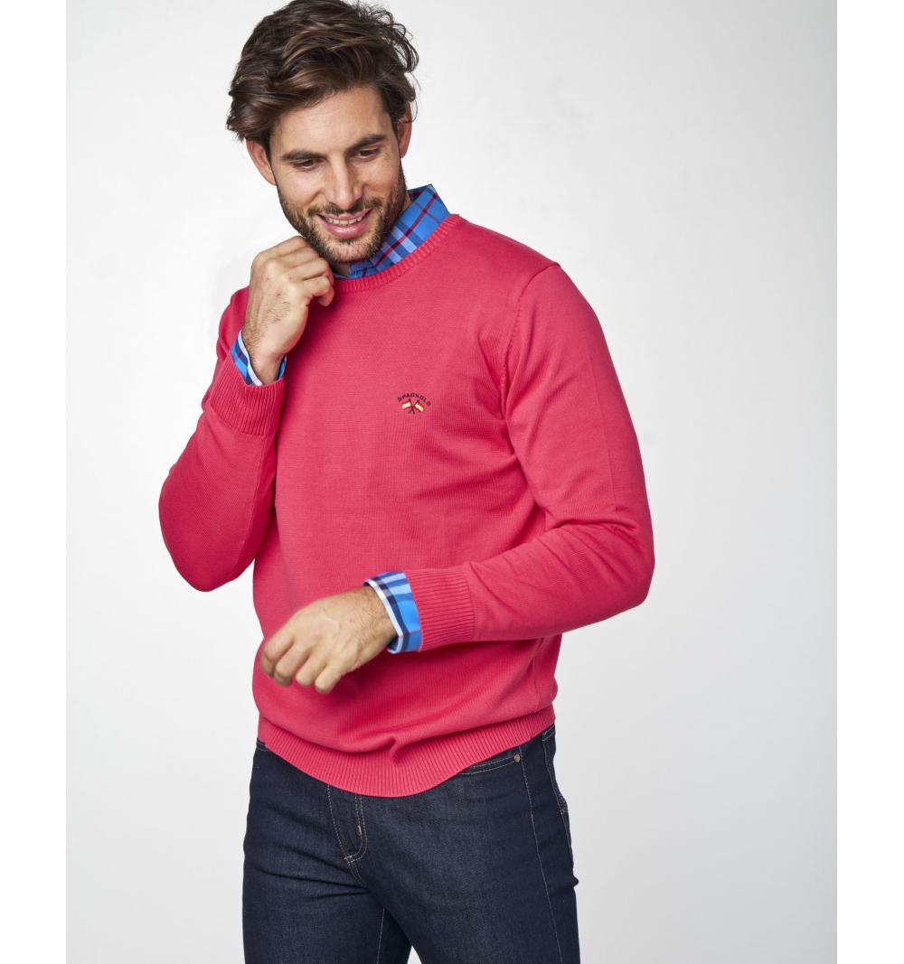 Spagnolo hombre jr 0001 cuello caja basico fucsia