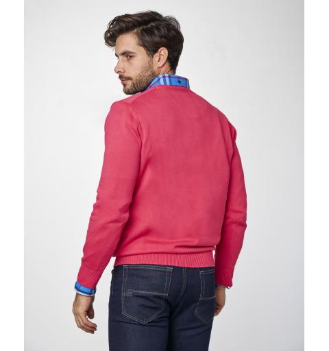 Spagnolo hombre jr 0001 cuello caja basico fucsia