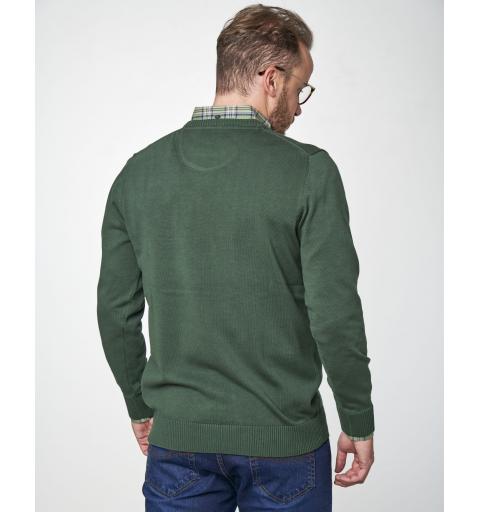 Spagnolo hombre jr 0001 cuello caja basico verde claro