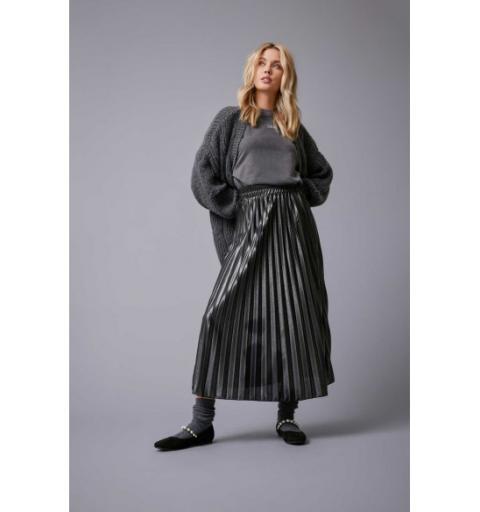 Only onllyon pleated shine skirt jrs noos negro