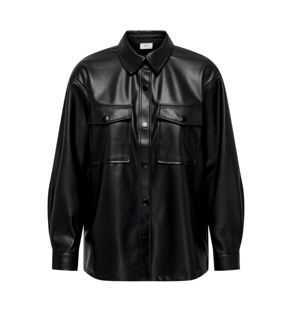 Jdy jdyalaia l/s faux leather shirt pnt negro