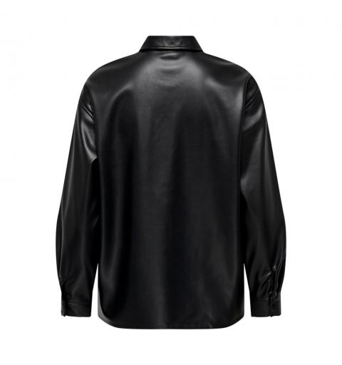 Jdy jdyalaia l/s faux leather shirt pnt negro