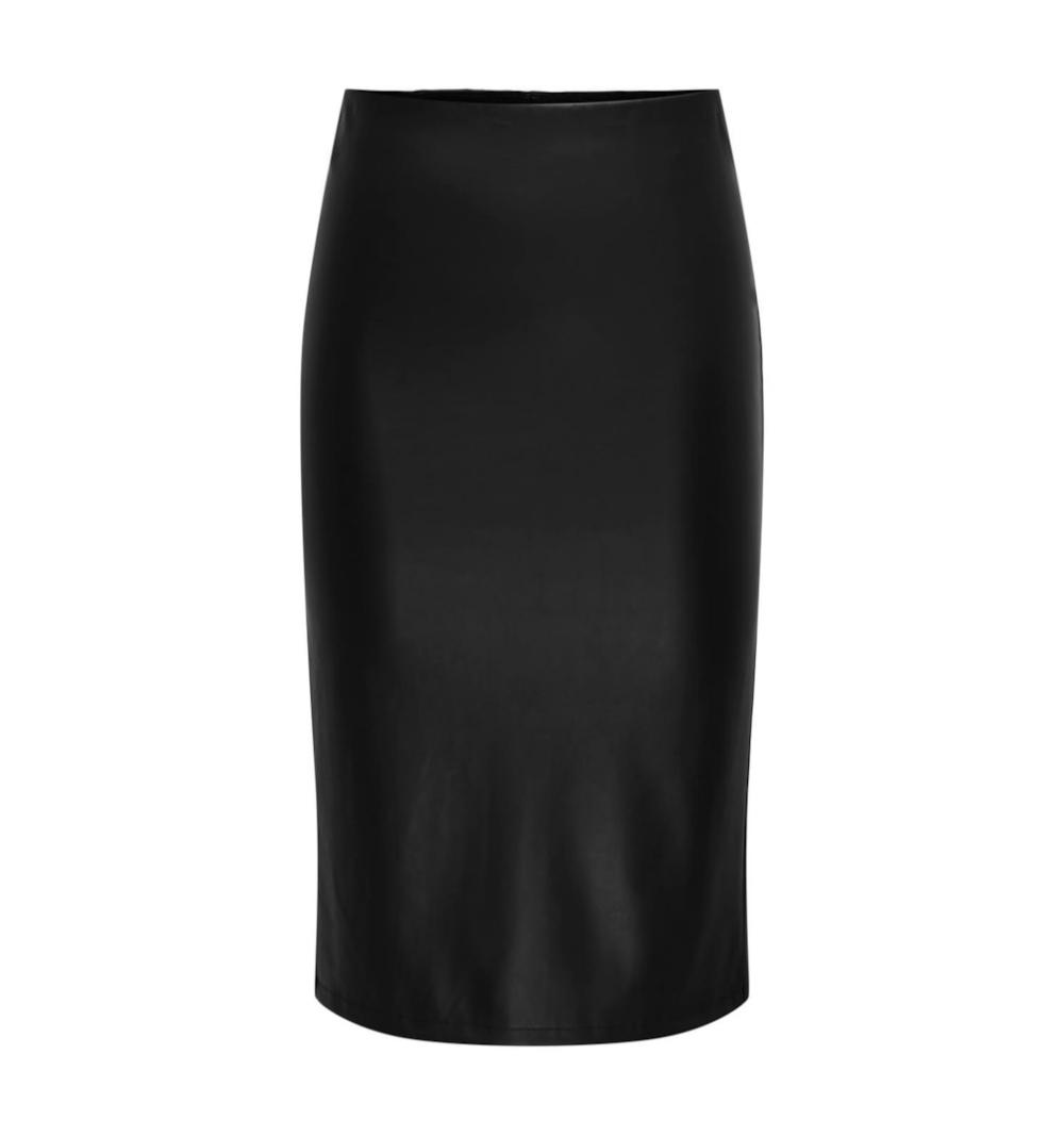 Jdy jdysoya midi pu skirt jrs atk negro