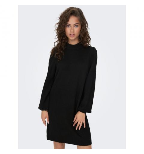 Jdy jdyrue life l/s high neck dress knt noos negro