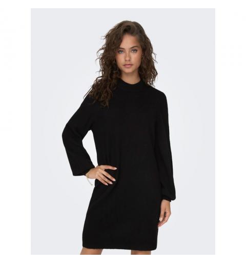 Jdy jdyrue life l/s high neck dress knt noos negro