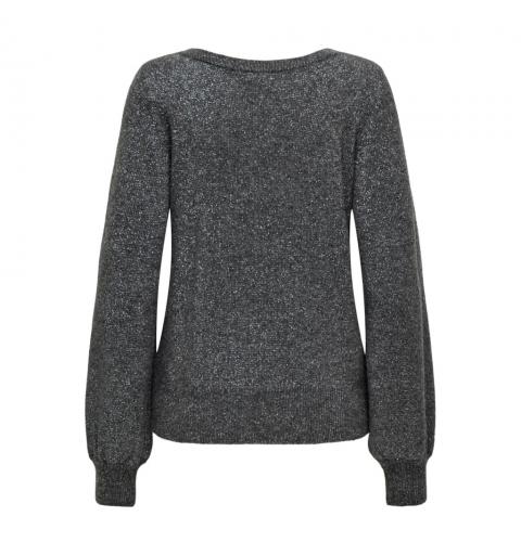 Jdy jdyrue glitter l/s boat pullove knt noos gris