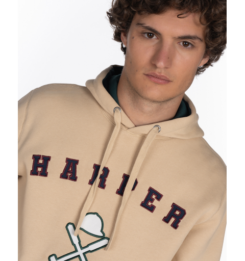 Harper & neyer sudadera retro hoodie camel